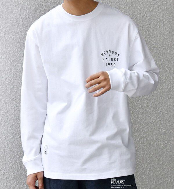 SHIPS any「SHIPS any: SNOOPY コラボ 75th グラフィック プリント Tシャツ(ロンT)◆」|Tシャツ・カットソー|