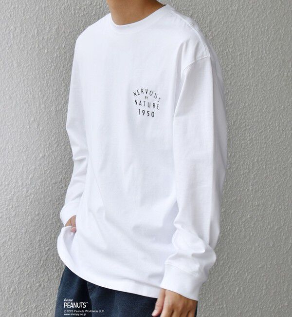 SHIPS any「SHIPS any: SNOOPY コラボ 75th グラフィック プリント Tシャツ(ロンT)◆」|Tシャツ・カットソー|