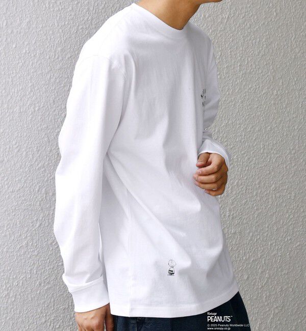 SHIPS any「SHIPS any: SNOOPY コラボ 75th グラフィック プリント Tシャツ(ロンT)◆」|Tシャツ・カットソー|