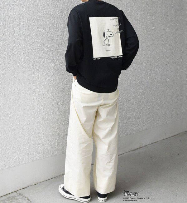 SHIPS any「SHIPS any: SNOOPY コラボ 75th グラフィック プリント Tシャツ(ロンT)◆」|Tシャツ・カットソー|