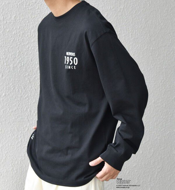 SHIPS any「SHIPS any: SNOOPY コラボ 75th グラフィック プリント Tシャツ(ロンT)◆」|Tシャツ・カットソー|