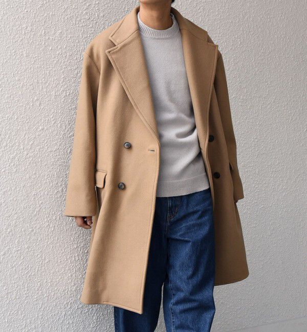 SHIPS any「PURE WOOL MELTON ダブル チェスターコート 26AW◆」|チェスターコート|