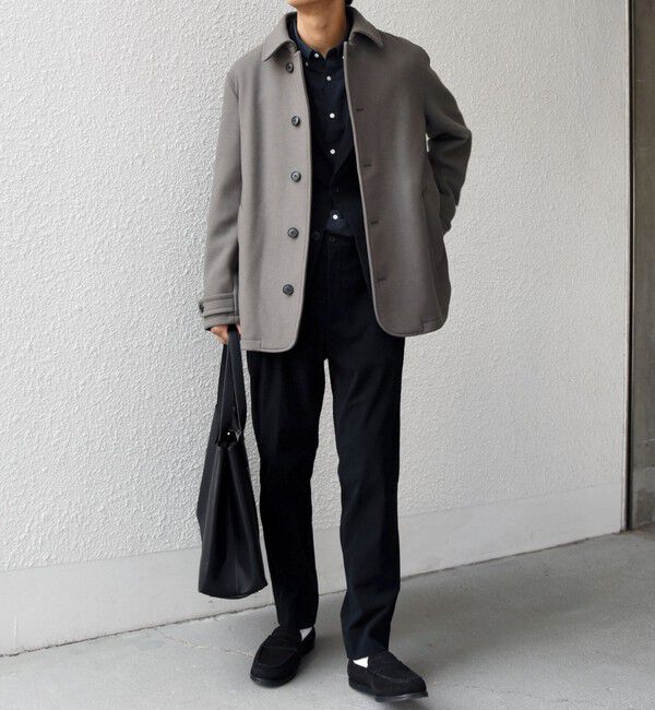 SHIPS any「PURE WOOL MELTON シングル Pコート 26AW◆」|ピーコート|