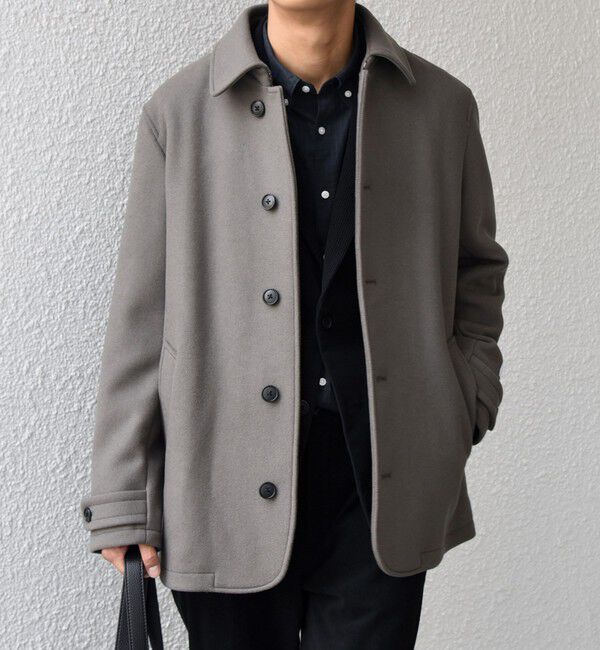 SHIPS any「PURE WOOL MELTON シングル Pコート 26AW◆」|ピーコート|