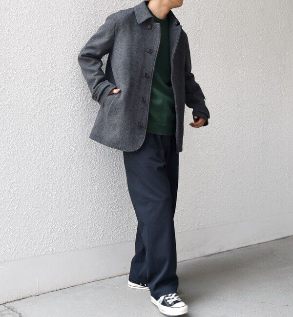 SHIPS any「PURE WOOL MELTON シングル Pコート 26AW◆」|ピーコート|