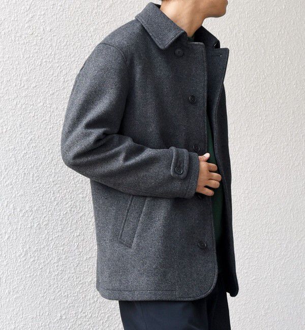 SHIPS any「PURE WOOL MELTON シングル Pコート 26AW◆」|ピーコート|