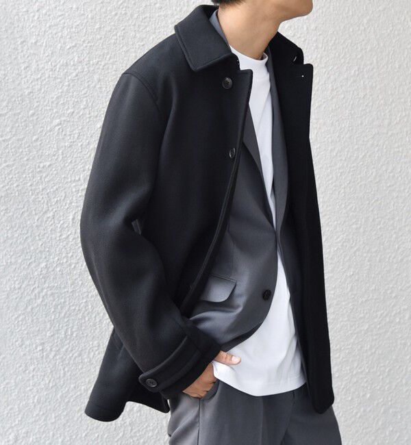 SHIPS any「PURE WOOL MELTON シングル Pコート 26AW◆」|ピーコート|