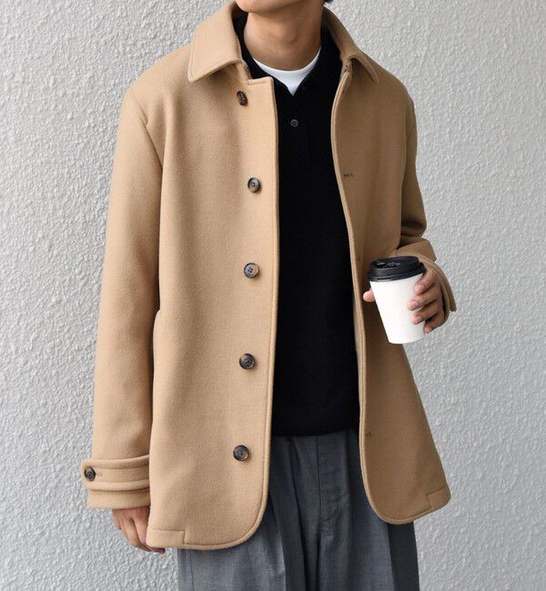 SHIPS any「PURE WOOL MELTON シングル Pコート 26AW◆」|ピーコート|