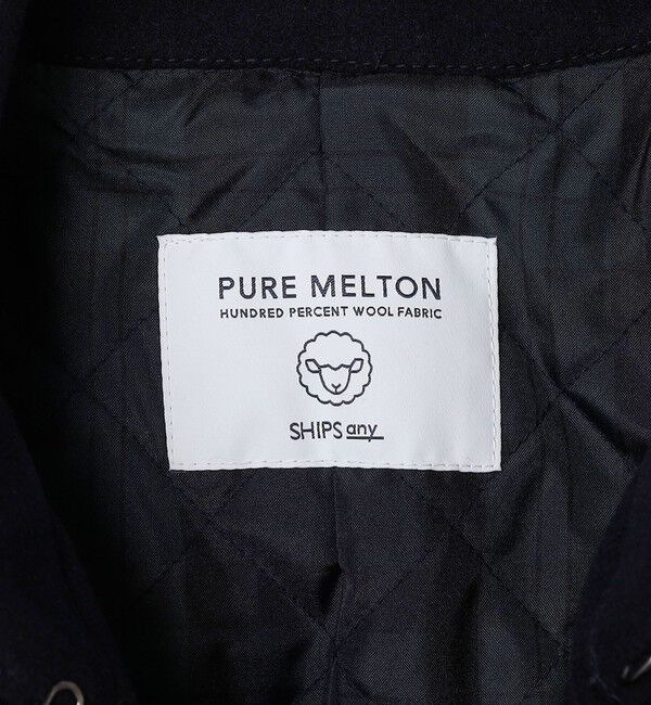 SHIPS any「PURE WOOL MELTON シングル Pコート 26AW◆」|ピーコート|