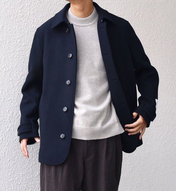 SHIPS any「PURE WOOL MELTON シングル Pコート 26AW◆」|ピーコート|