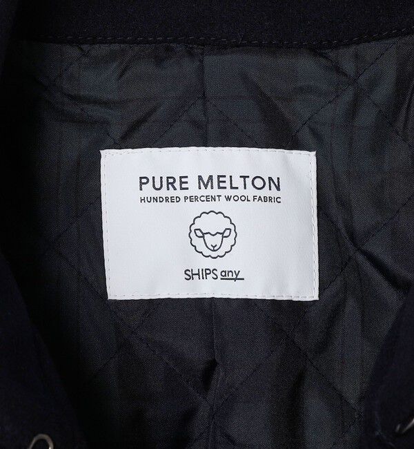SHIPS any「PURE WOOL MELTON シングル Pコート 26AW◆」|ピーコート|