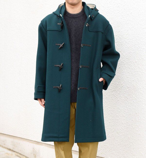 SHIPS any「PURE WOOL MELTON ダッフル コート 26AW◆」|ダッフルコート|グリーン