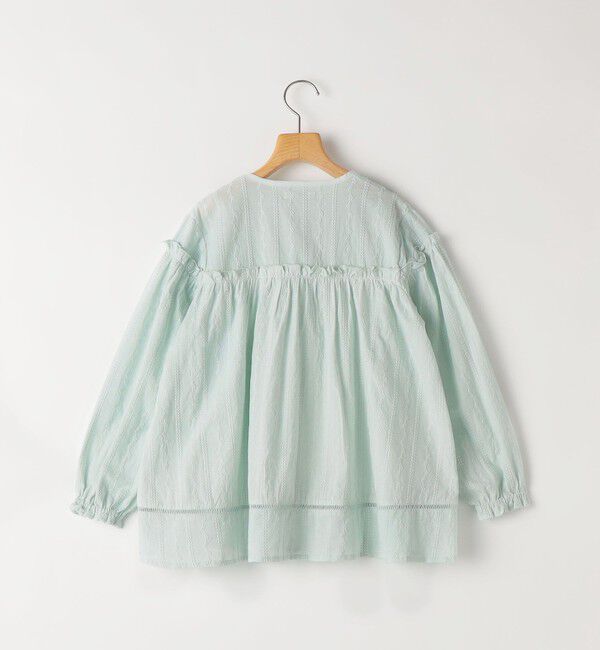SHIPS KIDS「SHIPS KIDS:140～150cm / ギャザーフリル 刺繍 ブラウス」|シャツ・ブラウス|