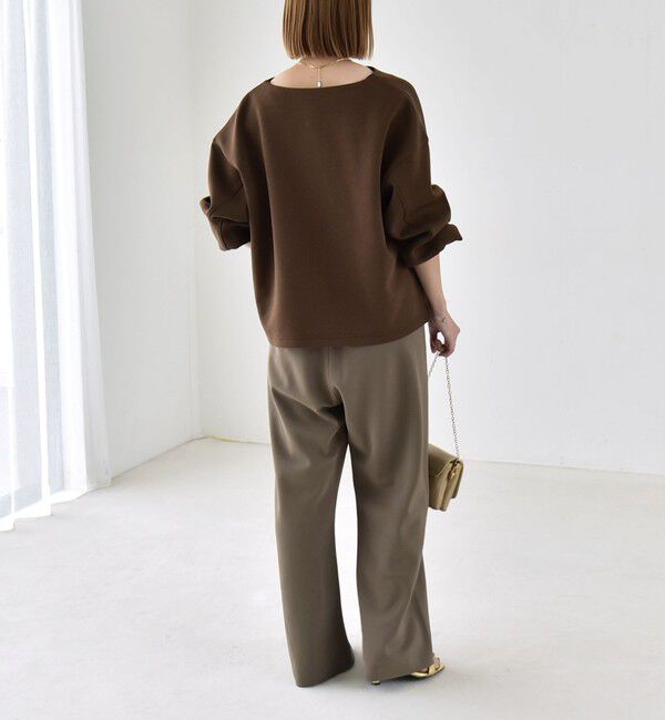 quaranciel「quaranciel:〈洗濯機可能〉ポンチ Vネック ルーズ プルオーバー」|スウェット・ジャージ|