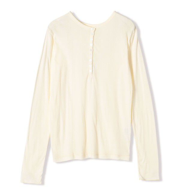 SHIPS for women「【SHIPS別注】miller:シアー ヘンリー ネック ロング スリーブ TEE 26AW」|Tシャツ・カットソー|