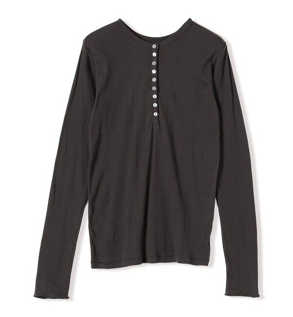 SHIPS for women「【SHIPS別注】miller:シアー ヘンリー ネック ロング スリーブ TEE 26AW」|Tシャツ・カットソー|