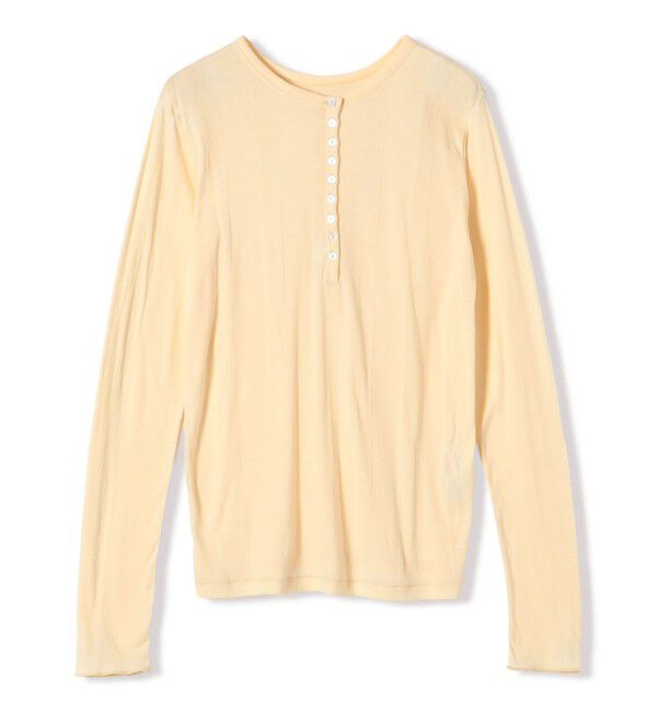 SHIPS for women「【SHIPS別注】miller:シアー ヘンリー ネック ロング スリーブ TEE 26AW」|Tシャツ・カットソー|