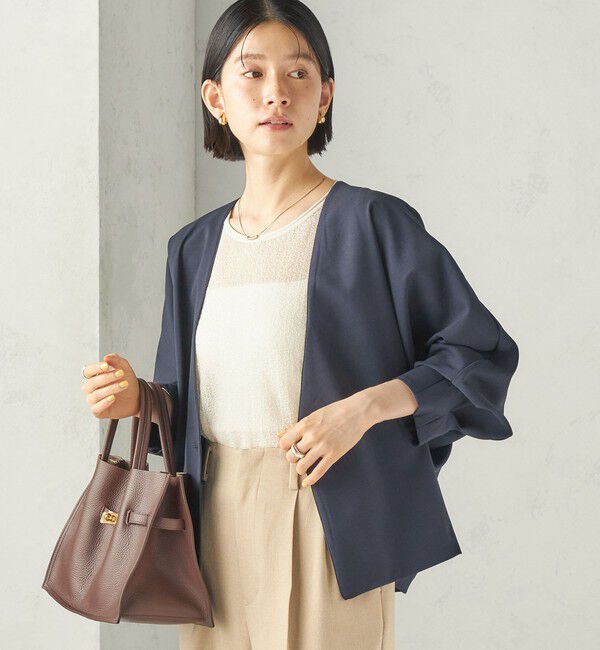 SHIPS for women「〈手洗い可能〉ラメ シアー フレンチスリーブ ニット プルオーバー」|ニット・セーター|