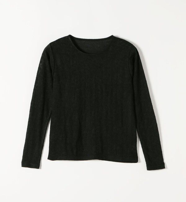 quaranciel「quaranciel:〈洗濯機可能〉シアー フラワー ジャカード コンパクト プルオーバー」|Tシャツ・カットソー|