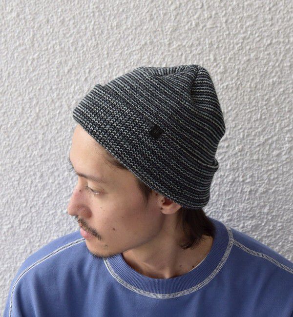 SHIPS any「マルチ ボーダー ワンポイント ピスネーム ワッチキャップ◆」|その他|グレー