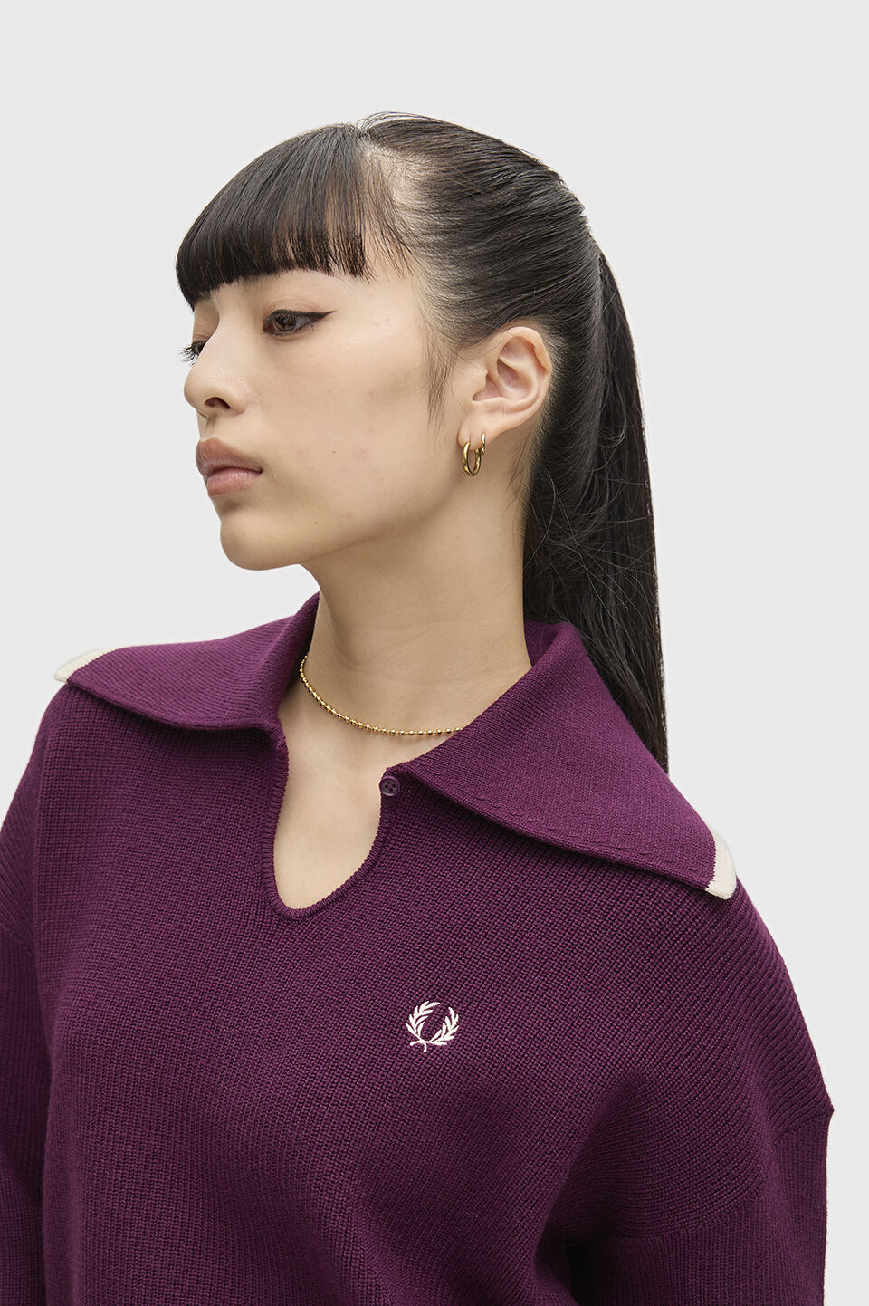 FRED PERRY 「FRED PERRY／Wide Collar Knitted Shirt／ワイドカラーニットシャツ」|ポロシャツ|