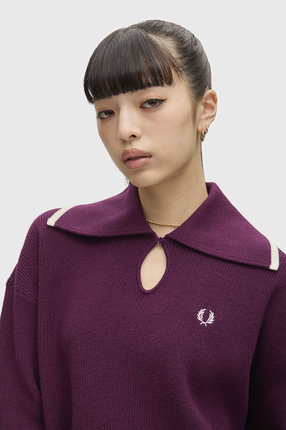FRED PERRY 「FRED PERRY／Wide Collar Knitted Shirt／ワイドカラーニットシャツ」|ポロシャツ|