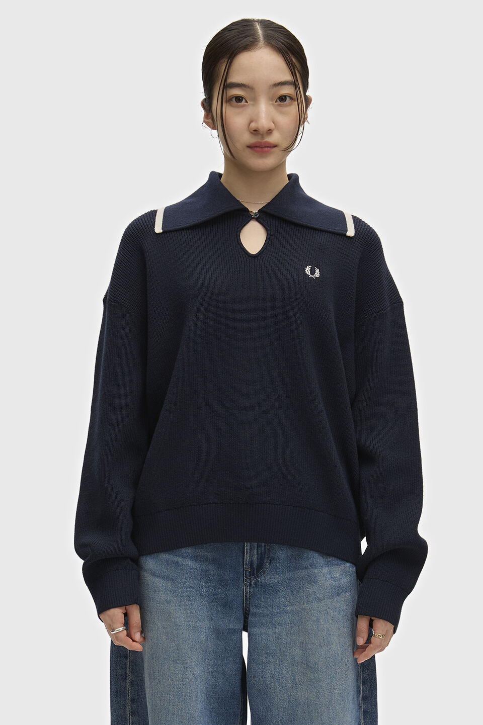FRED PERRY 「FRED PERRY／Wide Collar Knitted Shirt／ワイドカラーニットシャツ」|ポロシャツ|