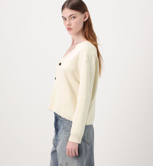 Edition「ELS cotton Vネックカーディガン」|カーディガン|