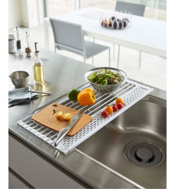 journal standard Furniture「《WEB限定予約》【tower/タワー】折り畳み水切り シリコーントレー付き L」|食器・キッチングッズ|