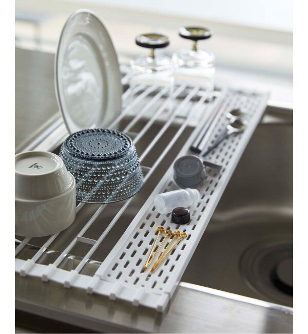 journal standard Furniture「《WEB限定予約》【tower/タワー】折り畳み水切り シリコーントレー付き L」|食器・キッチングッズ|