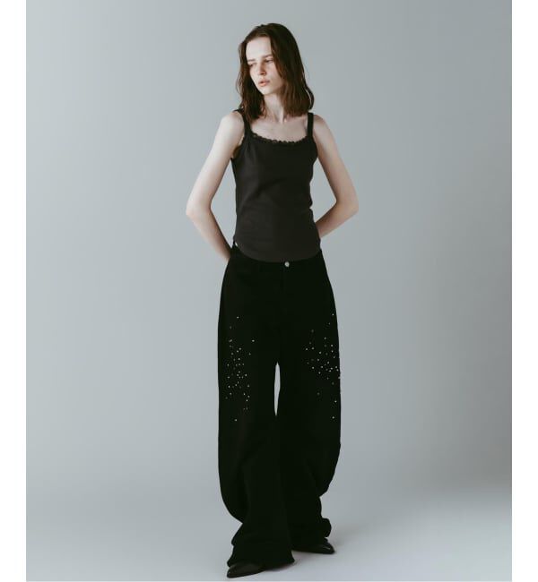 JOINT WORKS「Knuth Marf / クヌースマーフ studded draped denim pants」|デニム|