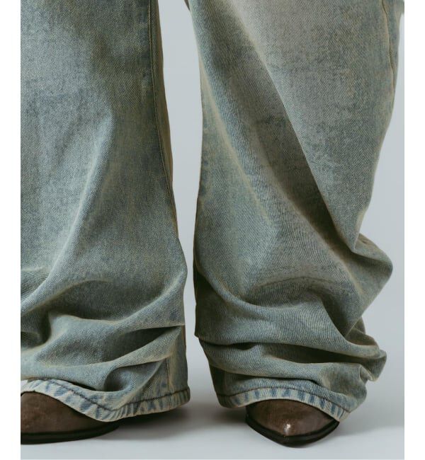 JOINT WORKS「Knuth Marf / クヌースマーフ studded draped denim pants」|デニム|