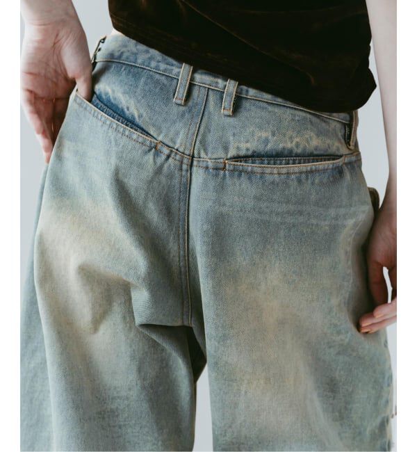 JOINT WORKS「Knuth Marf / クヌースマーフ studded draped denim pants」|デニム|