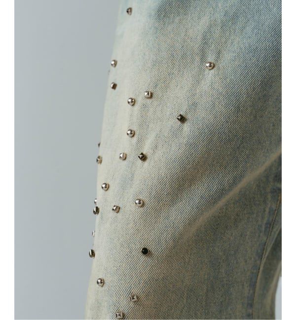 JOINT WORKS「Knuth Marf / クヌースマーフ studded draped denim pants」|デニム|