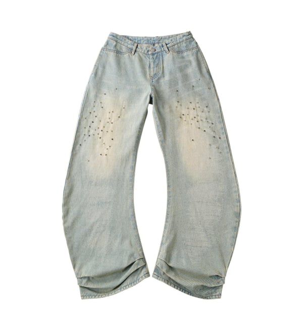 JOINT WORKS「Knuth Marf / クヌースマーフ studded draped denim pants」|デニム|