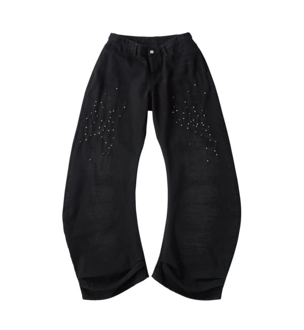 JOINT WORKS「Knuth Marf / クヌースマーフ studded draped denim pants」|デニム|