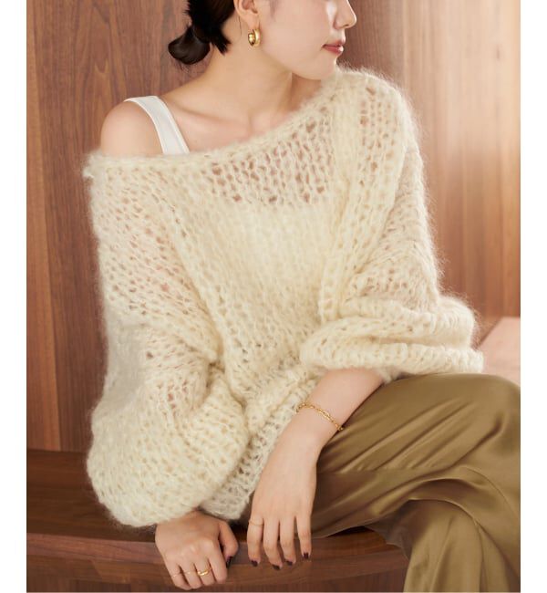 Plage「《追加予約》HAND KNIT ジャンボタム プルオーバー 2」|ニット・セーター|