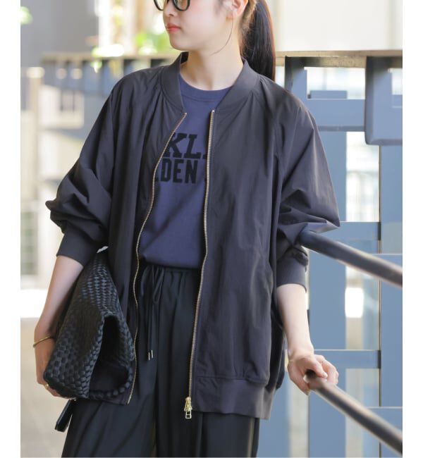 JOURNAL STANDARD relume「《追加2》［手洗い可］ウォッシャブルナイロンダブルジップMA-1」|ブルゾン・スタジャン|ネイビー