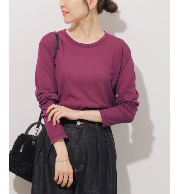 JOURNAL STANDARD relume「《追加7 / 新色》シアークルーネックロングTシャツ」|Tシャツ・カットソー|パープル