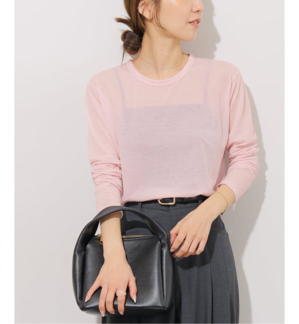 JOURNAL STANDARD relume「《追加7 / 新色》シアークルーネックロングTシャツ」|Tシャツ・カットソー|ピンク A