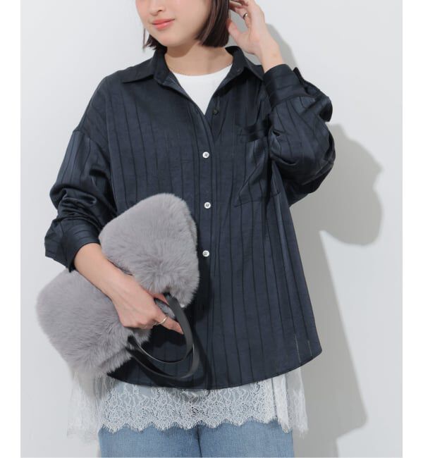 JOURNAL STANDARD relume「《予約》サテンストライプパジャマシャツ」|シャツ・ブラウス|