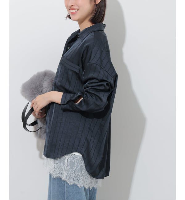 JOURNAL STANDARD relume「《予約》サテンストライプパジャマシャツ」|シャツ・ブラウス|