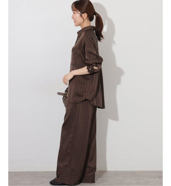 JOURNAL STANDARD relume「《予約》サテンストライプパジャマシャツ」|シャツ・ブラウス|