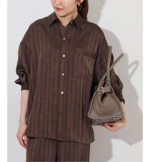 JOURNAL STANDARD relume「《予約》サテンストライプパジャマシャツ」|シャツ・ブラウス|
