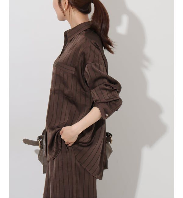 JOURNAL STANDARD relume「《予約》サテンストライプパジャマシャツ」|シャツ・ブラウス|