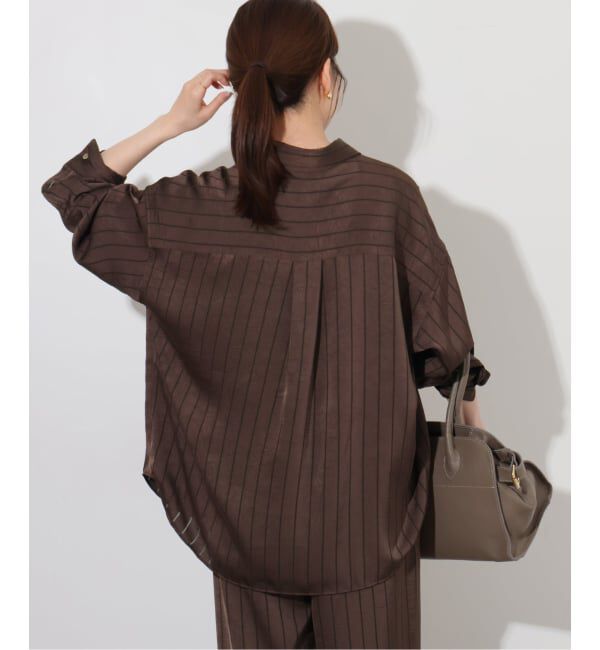 JOURNAL STANDARD relume「《予約》サテンストライプパジャマシャツ」|シャツ・ブラウス|