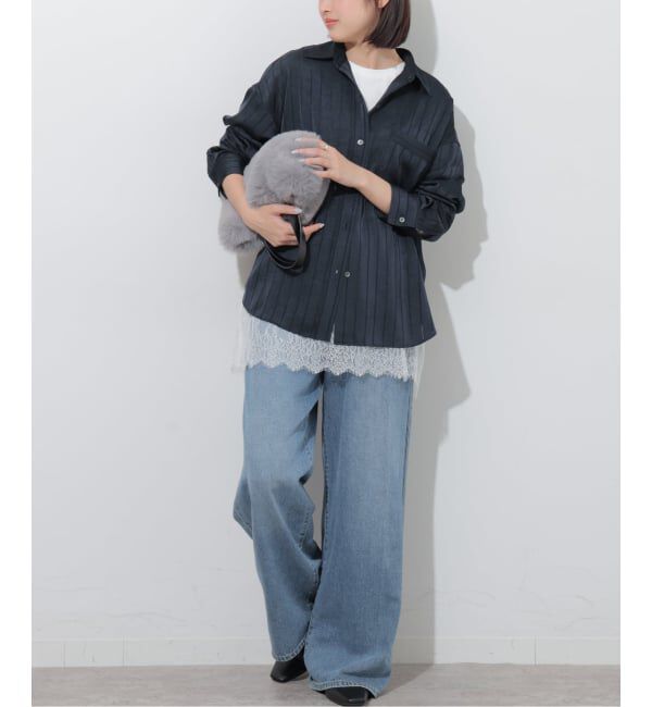 JOURNAL STANDARD relume「《予約》サテンストライプパジャマシャツ」|シャツ・ブラウス|