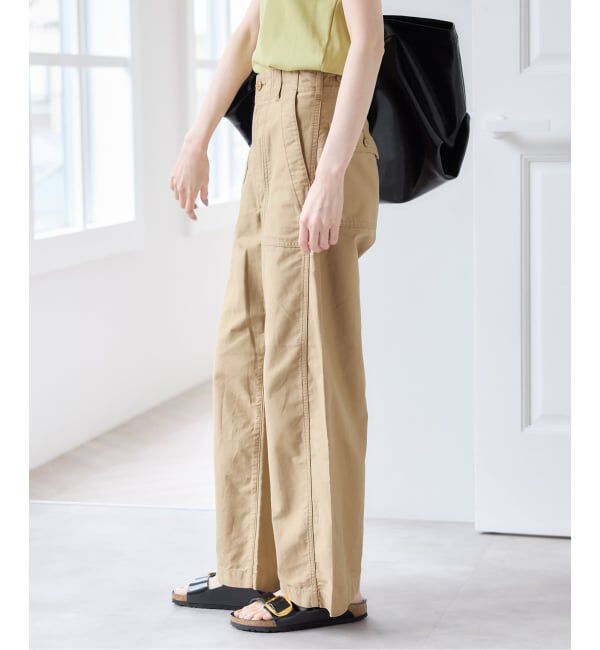 U by SPICK&SPAN「バレルレッグルーズベイカーパンツ」|カーゴ|