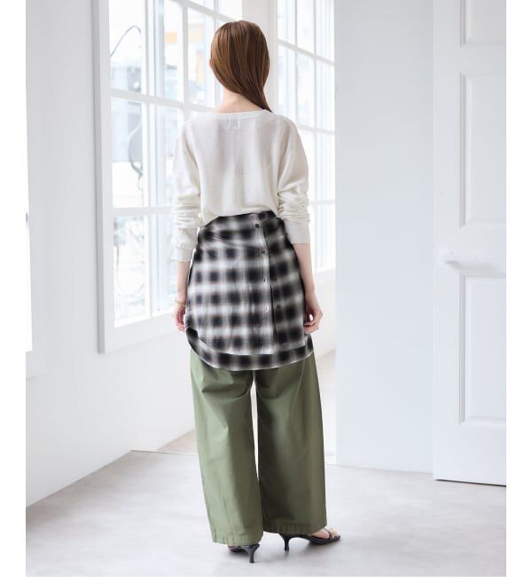U by SPICK&SPAN「バレルレッグルーズベイカーパンツ」|カーゴ|