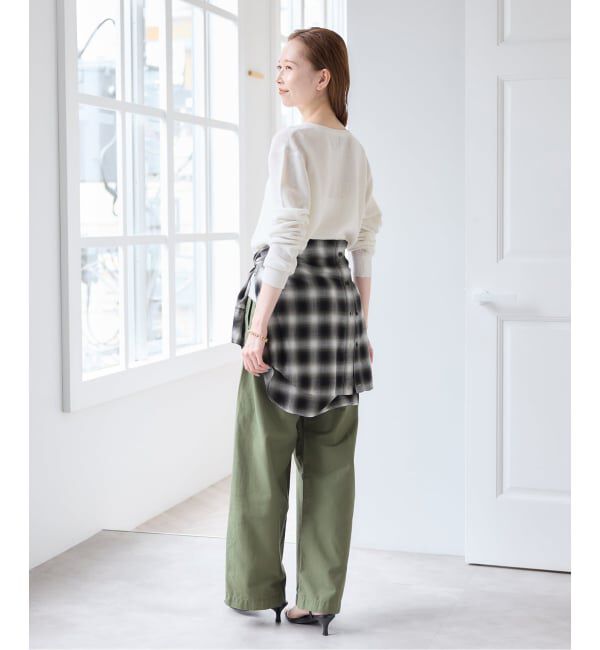 U by SPICK&SPAN「バレルレッグルーズベイカーパンツ」|カーゴ|